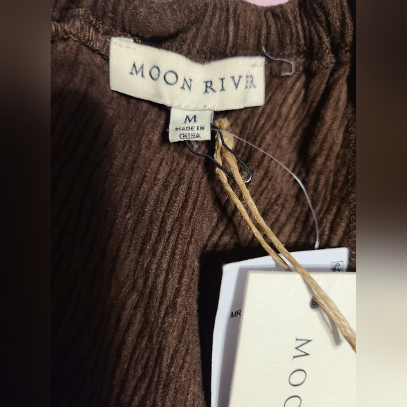 NWT Moon River size M brown top - Picture 8 of 11